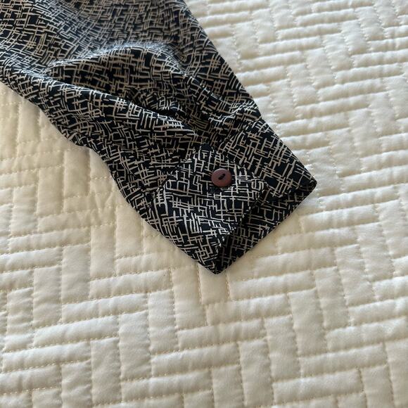 Vintage Spenser Jeremy Thin Lightweight Silk Jacket Black Beige Size Large - Picture 5 of 9